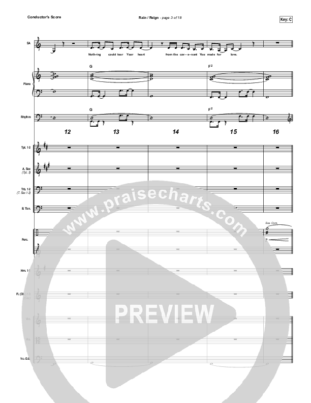 Rain / Reign Conductor's Score (Hillsong UNITED)