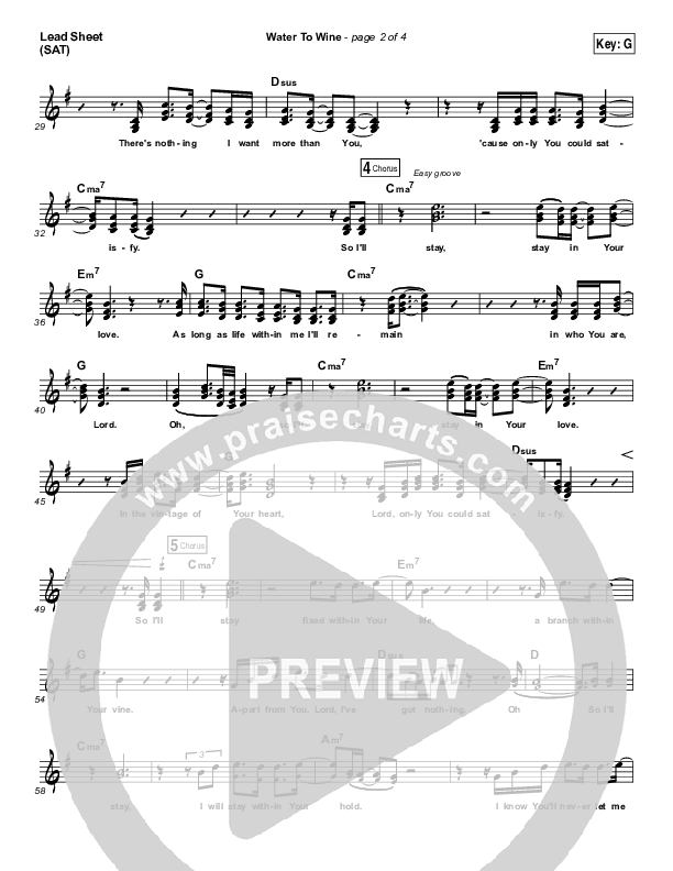 Water To Wine Sheet Music PDF (Hillsong UNITED) PraiseCharts