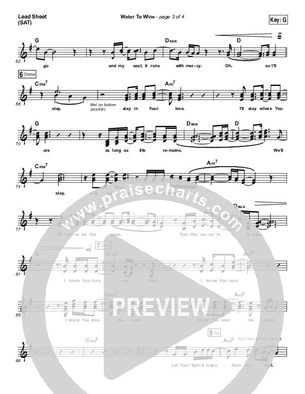 Water To Wine Sheet Music PDF (Hillsong UNITED) PraiseCharts