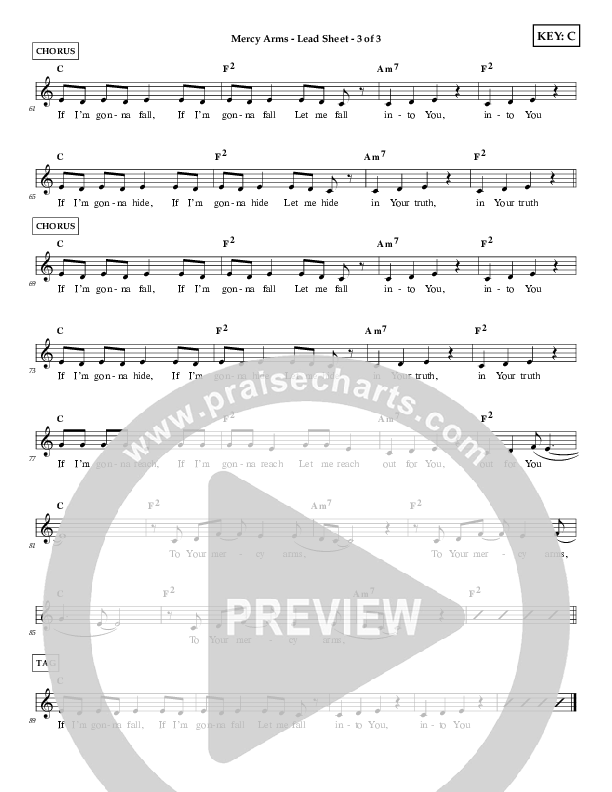 Mercy Arms Lead Sheet (First Worship)