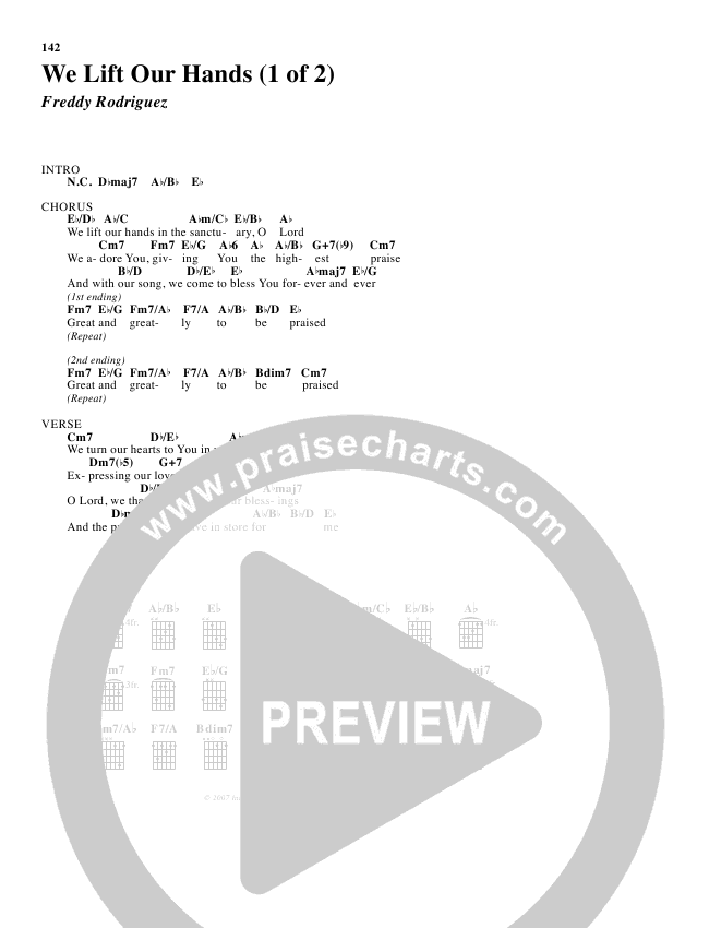 We Lift Our Hands In The Sanctuary Piano Chords Chord Piano Online