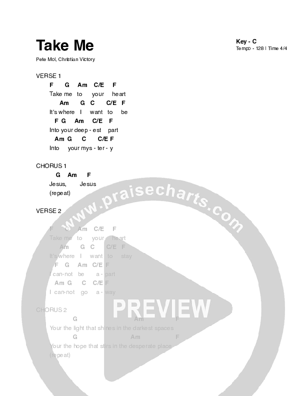 Take Me Chords & Lyrics (Informants)