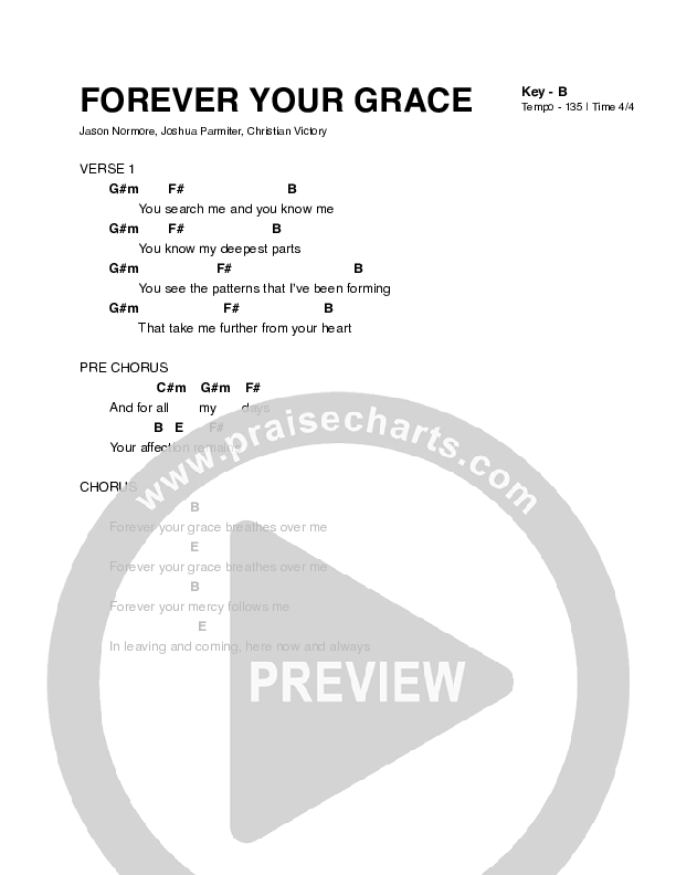 Forever Your Grace Chords & Lyrics (Informants)