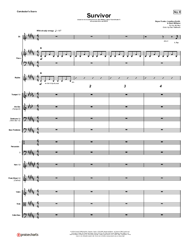 Survivor Conductor's Score (Zach Williams)