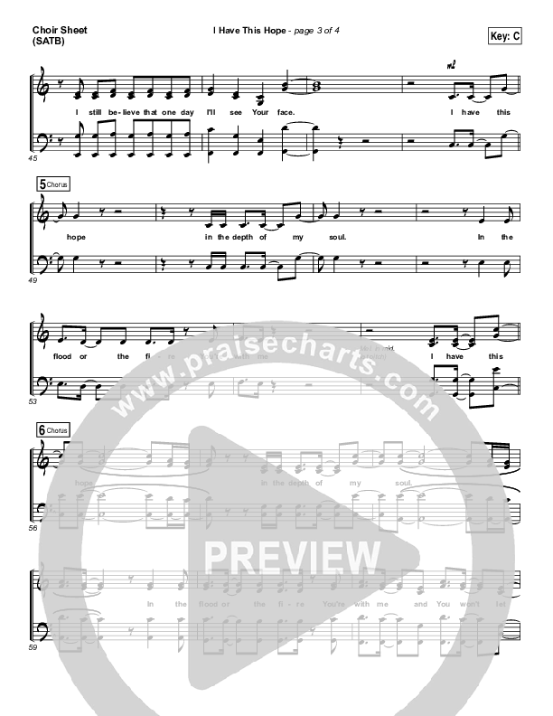 I Have This Hope Choir Vocals (SATB) (Tenth Avenue North)