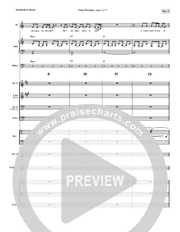 I Have This Hope Conductor's Score (Tenth Avenue North)