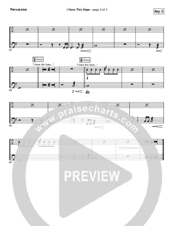 I Have This Hope Percussion (Tenth Avenue North)