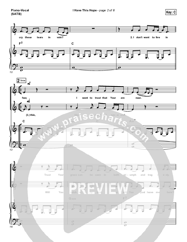 I Have This Hope Piano/Vocal Pack (Tenth Avenue North)