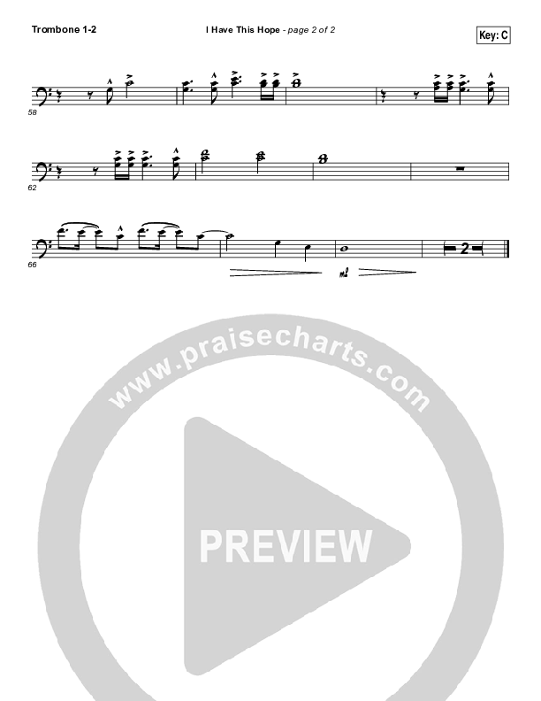 I Have This Hope Trombone 1/2 (Tenth Avenue North)