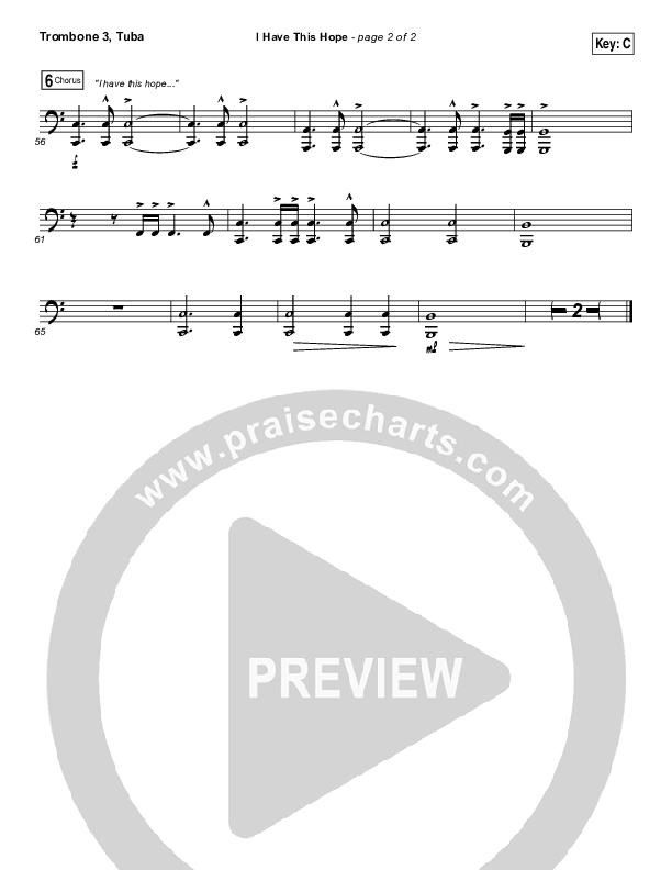 I Have This Hope Trombone 3/Tuba (Tenth Avenue North)