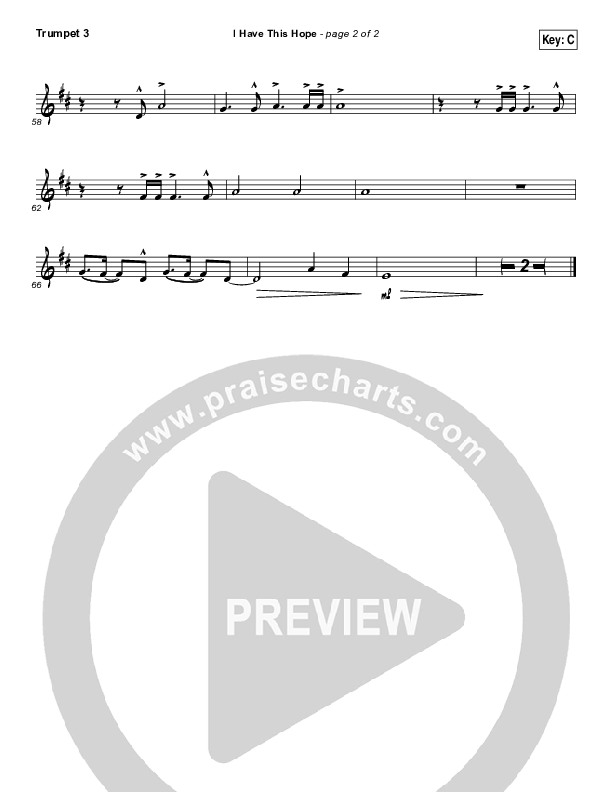 I Have This Hope Trumpet 3 (Tenth Avenue North)