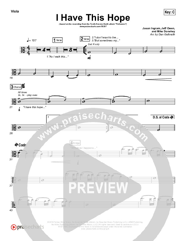 I Have This Hope Viola (Tenth Avenue North)