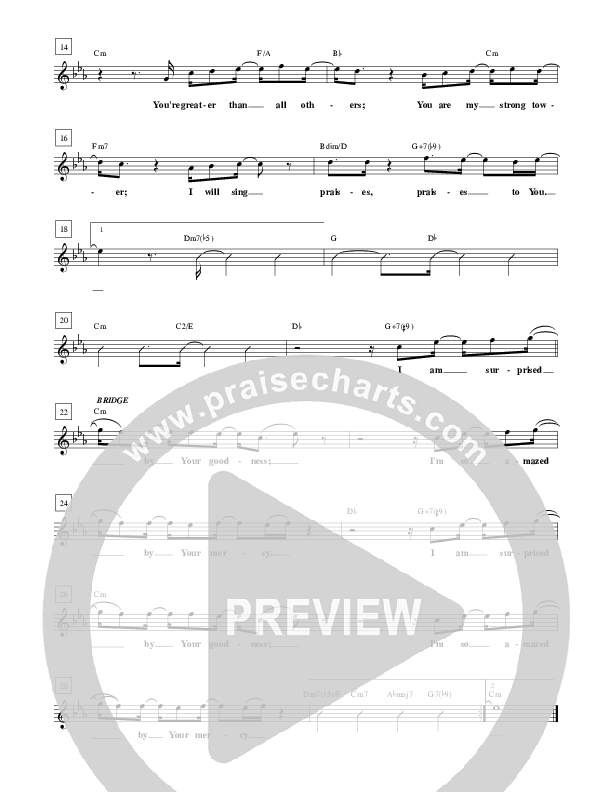 Lord You Are Amazing Lead Sheet (Freddy Rodriguez)