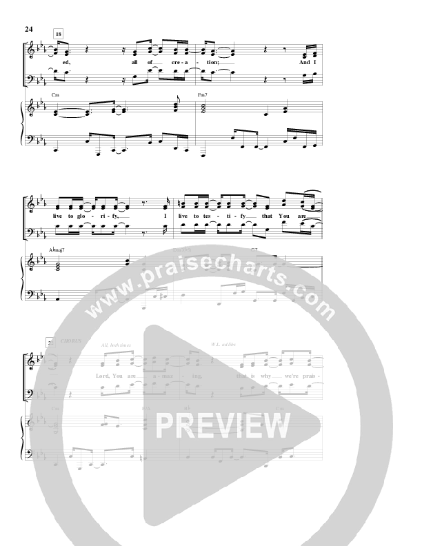 Lord You Are Amazing Piano/Vocal (Freddy Rodriguez)