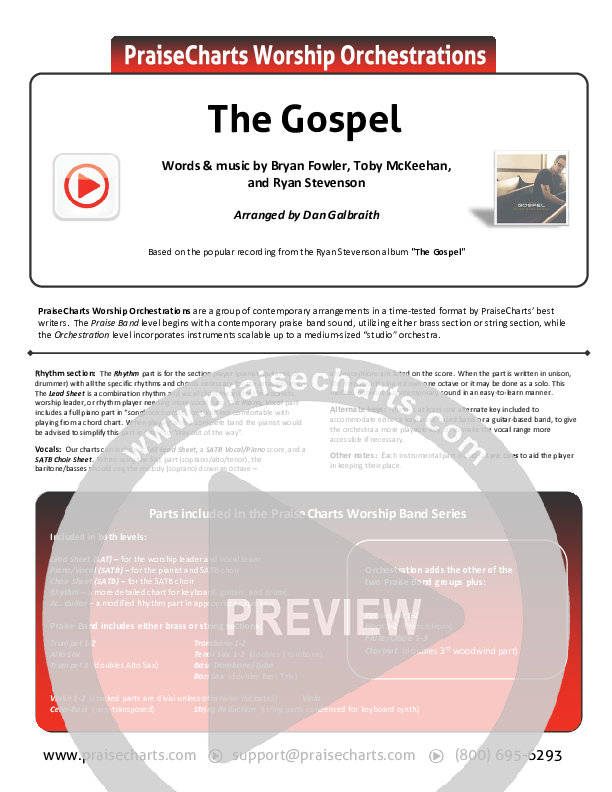 The Gospel Cover Sheet (Ryan Stevenson)