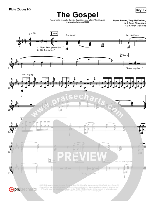The Gospel Flute/Oboe 1/2/3 (Ryan Stevenson)