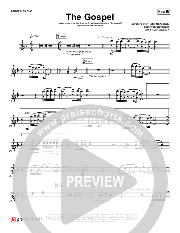 The Gospel Tenor Sax 1/2 (Ryan Stevenson)