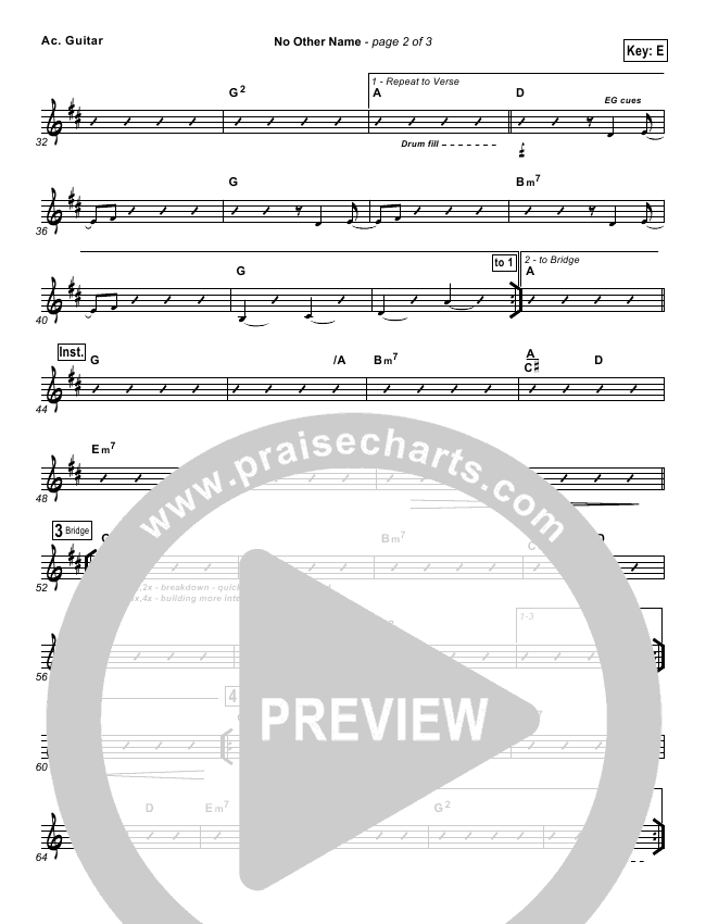 No Other Name Sheet Music Pdf Freddy Rodriguez Praisecharts