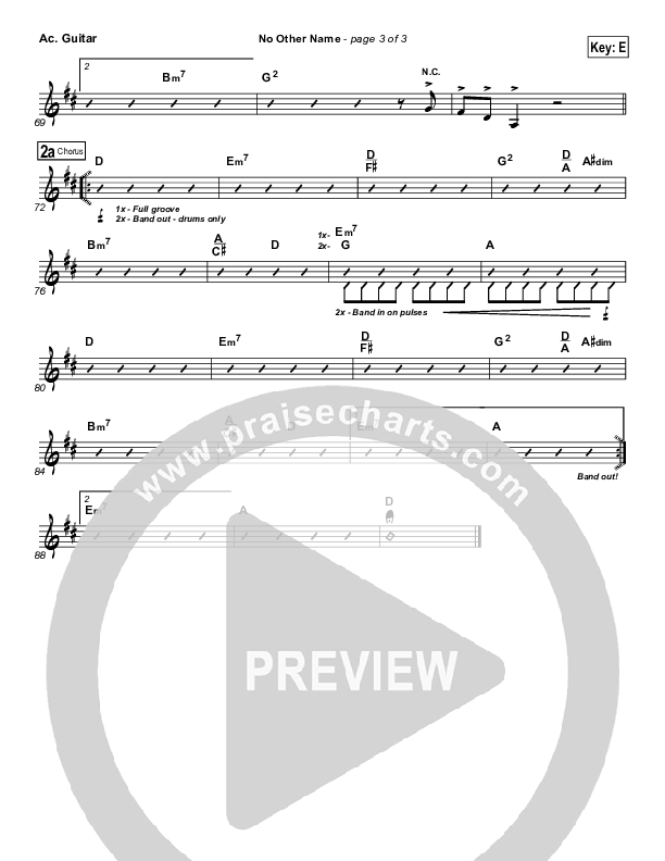 No Other Name Acoustic Guitar (Freddy Rodriguez)