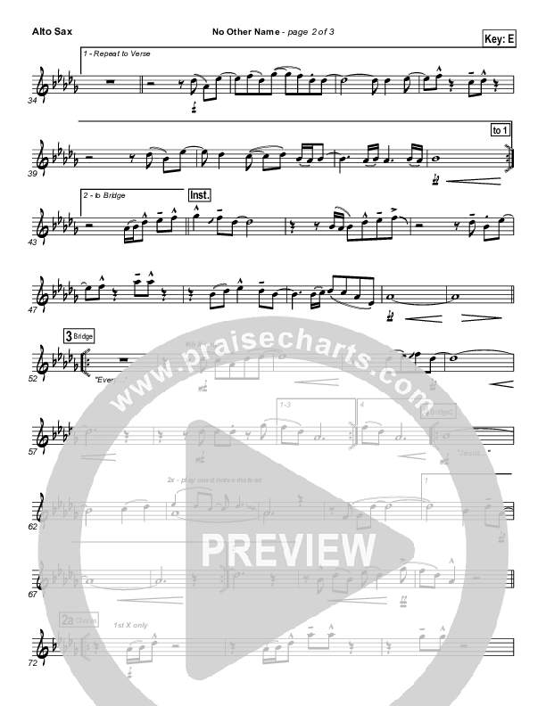 No Other Name Alto Sax (Freddy Rodriguez)