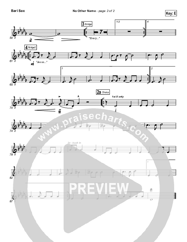 No Other Name Bari Sax (Freddy Rodriguez)