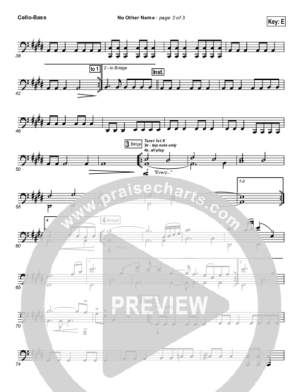 No Other Name Cello/Bass (Freddy Rodriguez)