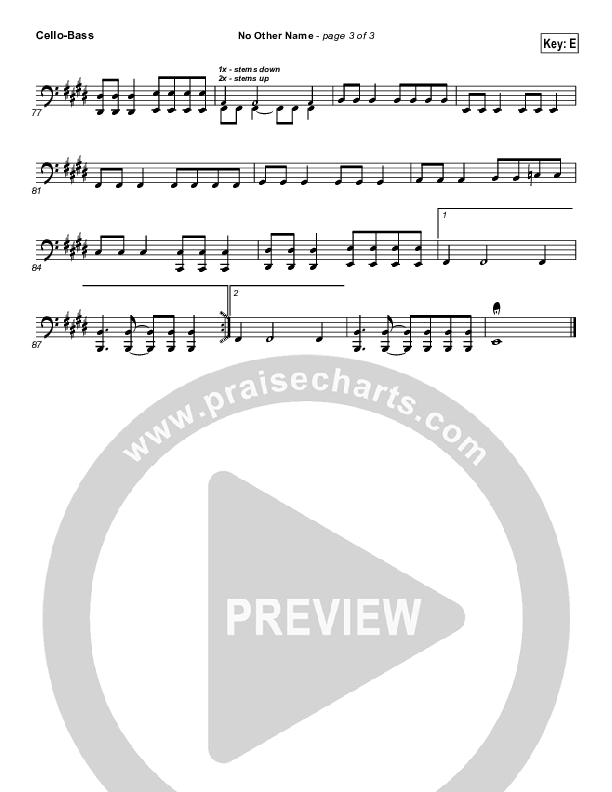 No Other Name Cello/Bass (Freddy Rodriguez)