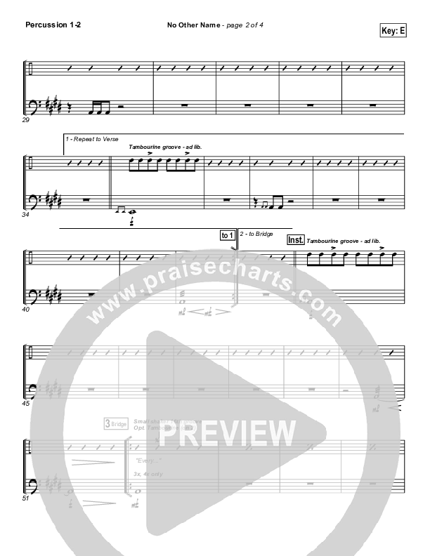 No Other Name Percussion 1/2 (Freddy Rodriguez)