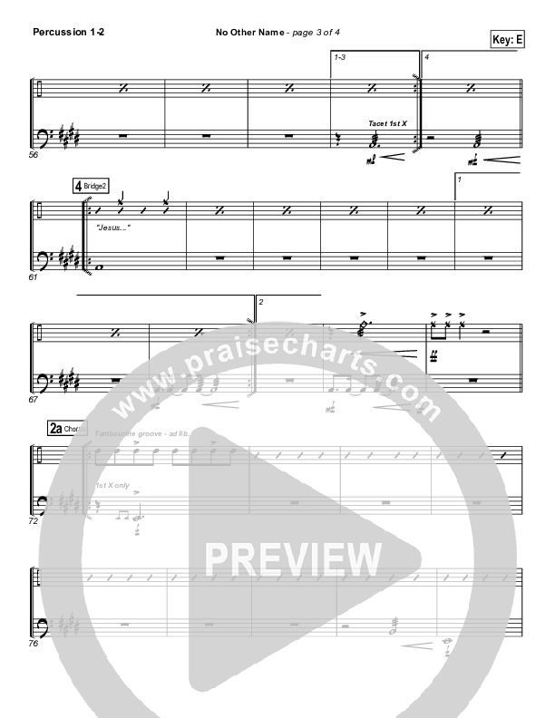 No Other Name Percussion 1/2 (Freddy Rodriguez)