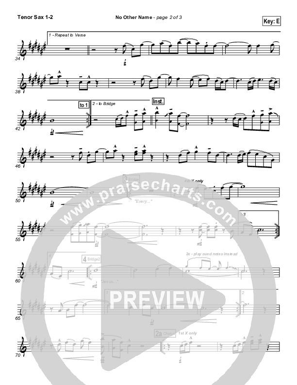 No Other Name Tenor Sax 1/2 (Freddy Rodriguez)