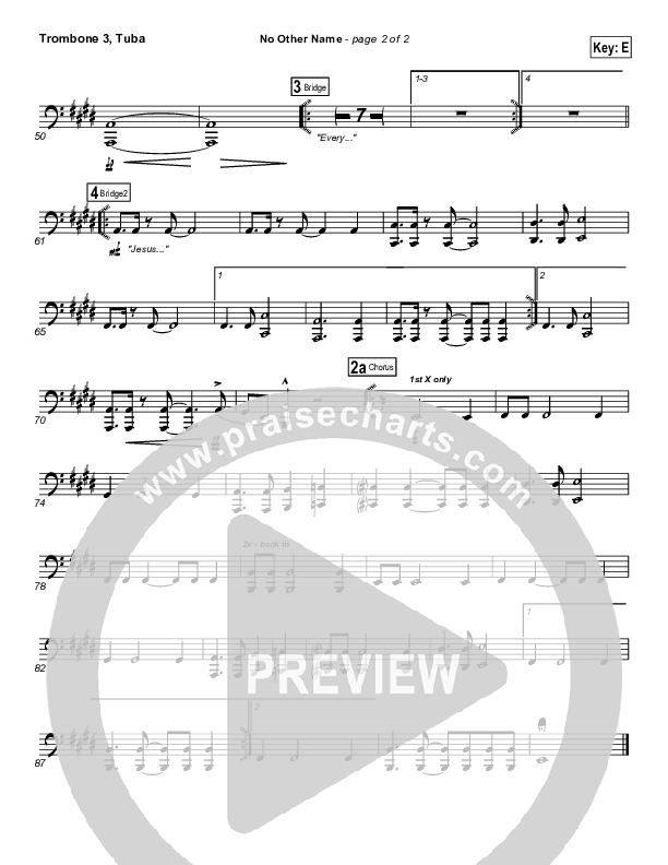 No Other Name Trombone 3/Tuba (Freddy Rodriguez)