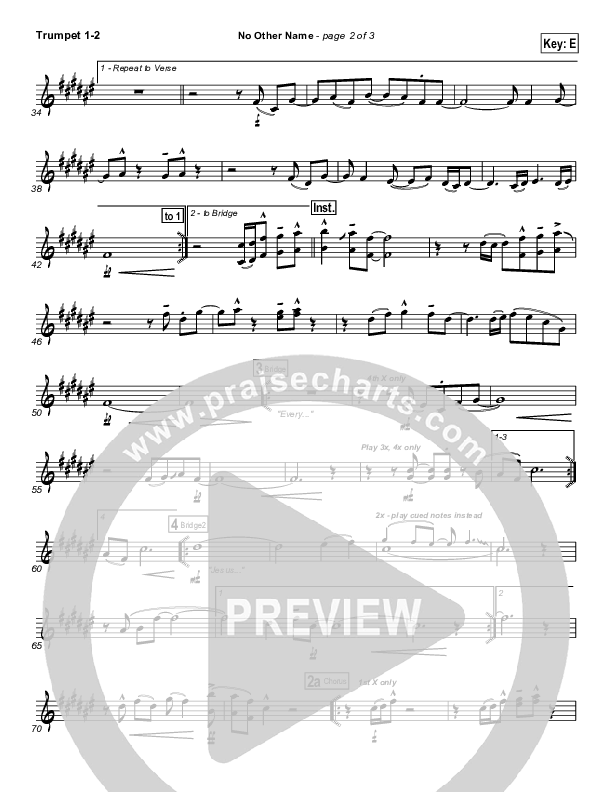 No Other Name Trumpet 1,2 (Freddy Rodriguez)