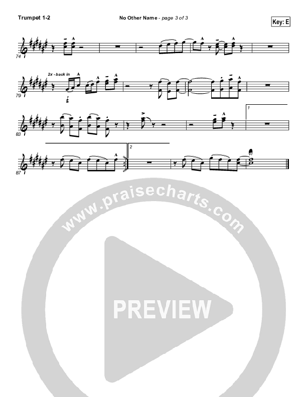 No Other Name Trumpet 1,2 (Freddy Rodriguez)