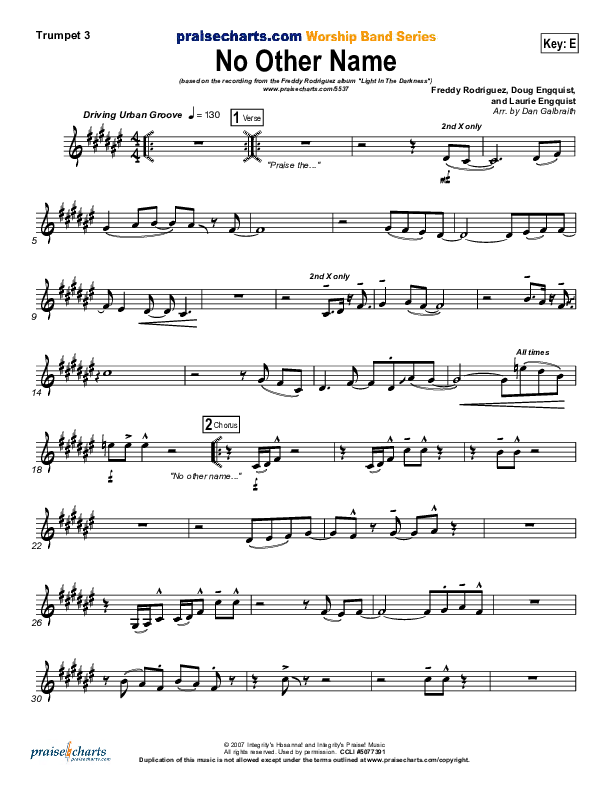 No Other Name Trumpet 3 (Freddy Rodriguez)