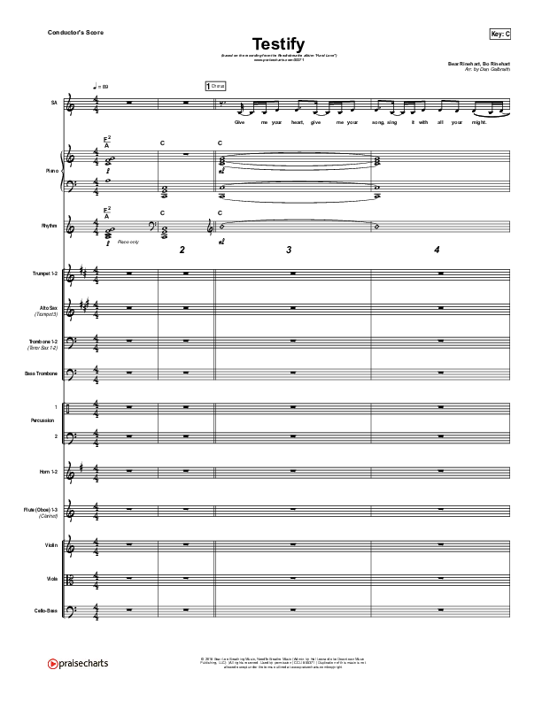 Testify Conductor's Score (Needtobreathe)