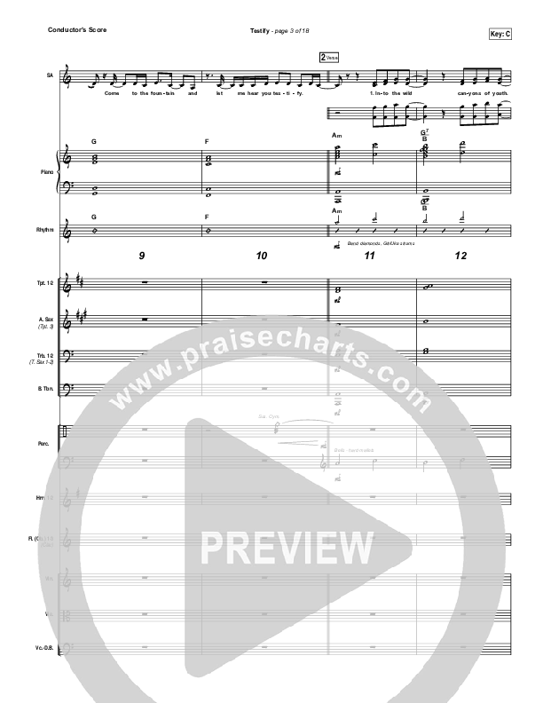 Testify Conductor's Score (Needtobreathe)