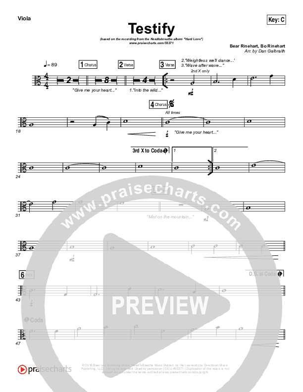 Testify Viola (Needtobreathe)