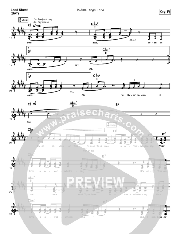 In Awe Lead Sheet (SAT) (Hollyn)