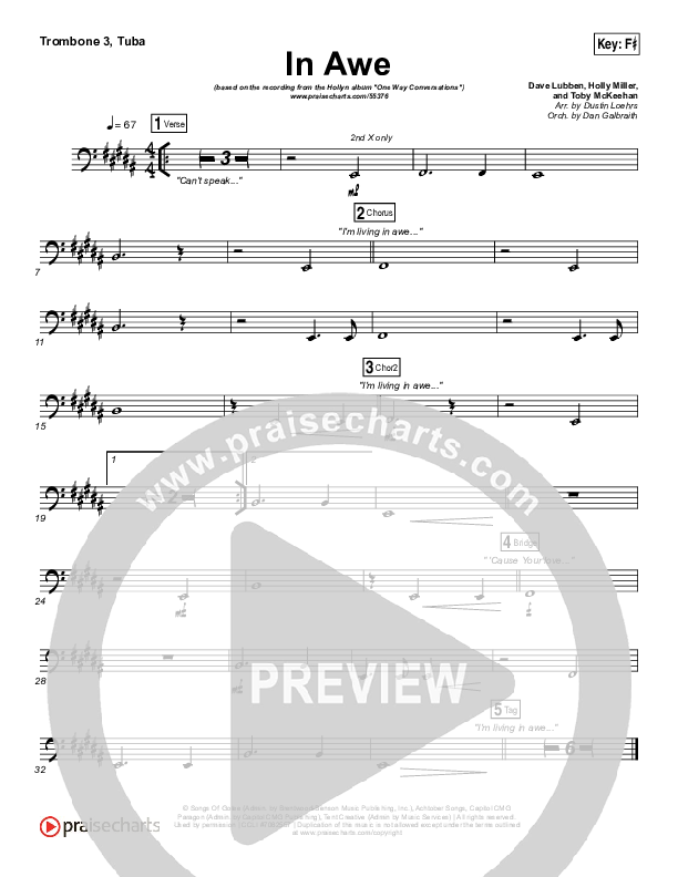 In Awe Trombone 3/Tuba (Hollyn)