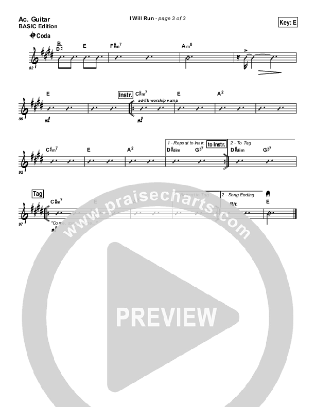 I Will Run Acoustic Guitar (Freddy Rodriguez)