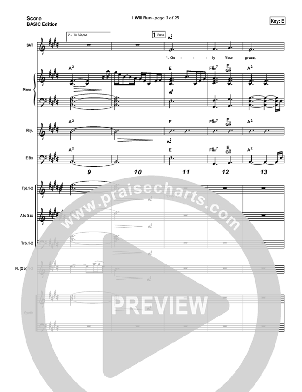 I Will Run Conductor's Score (Freddy Rodriguez)