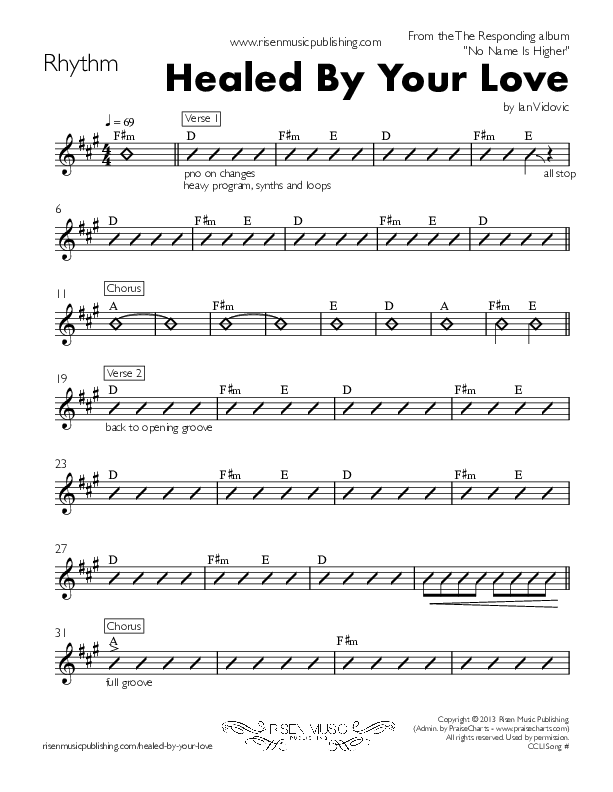 Healed By Your Love Rhythm Chart ()