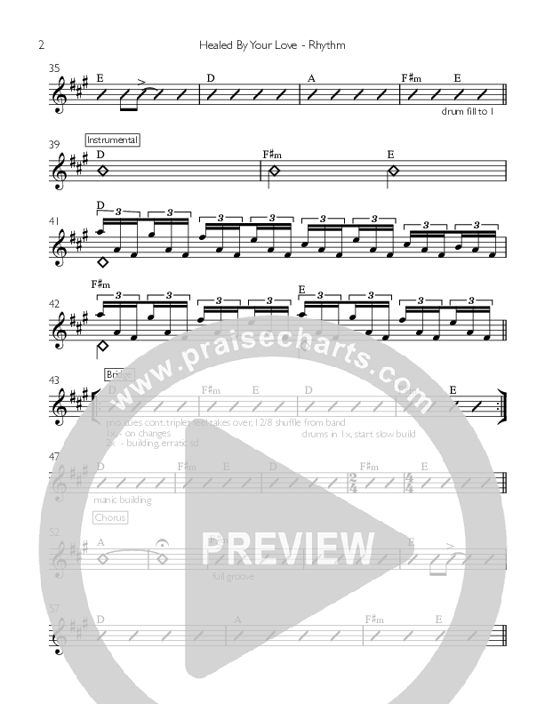 Healed By Your Love Rhythm Chart ()