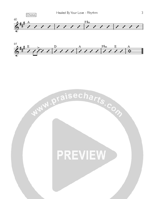 Healed By Your Love Rhythm Chart ()