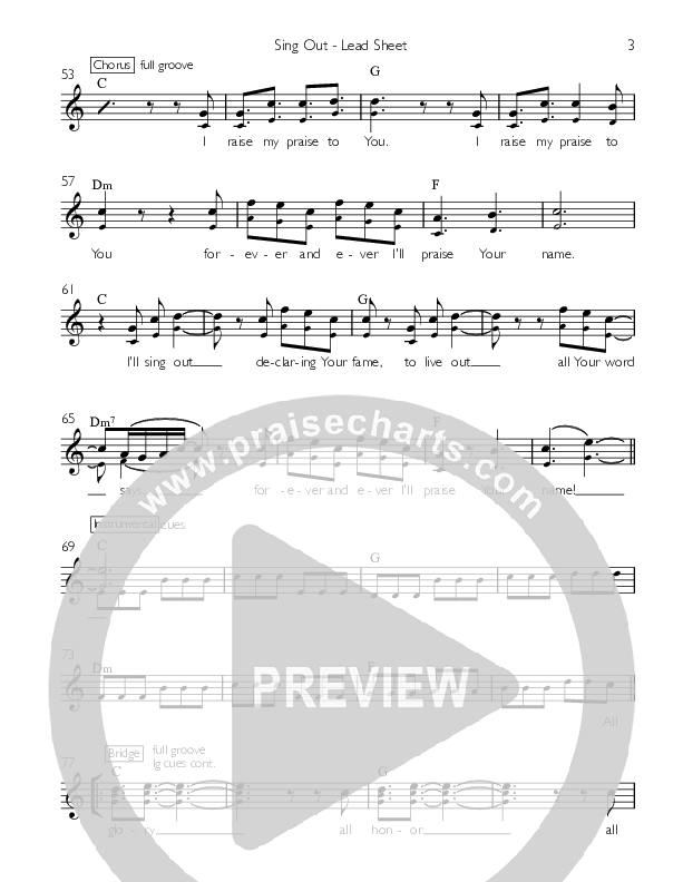 Sing Out Lead Sheet ()