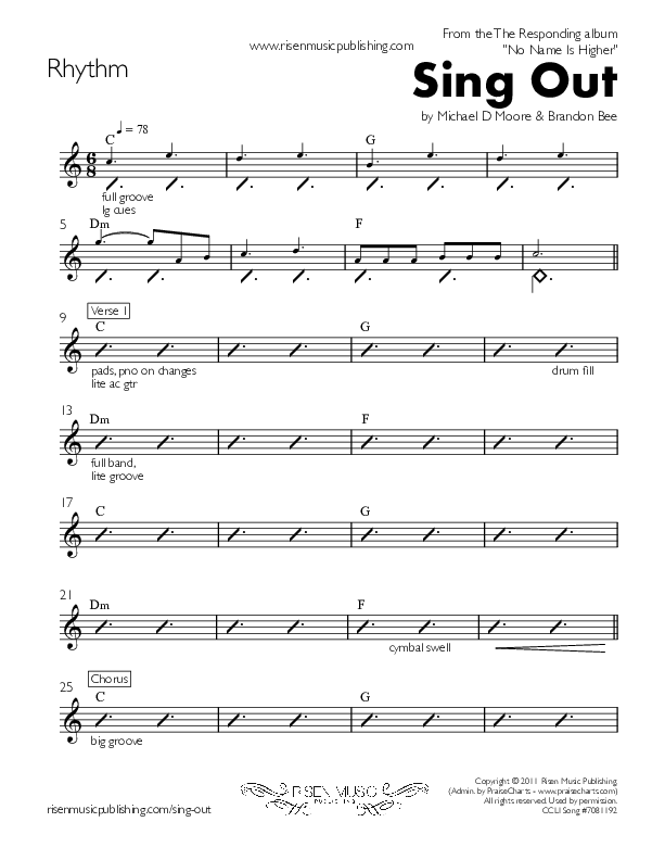 Sing Out Rhythm Chart ()