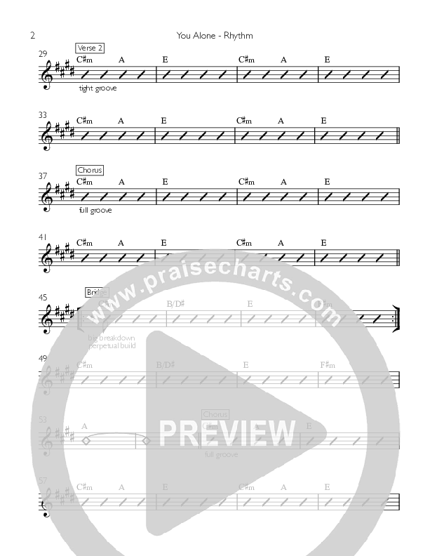 You Alone Rhythm Chart ()