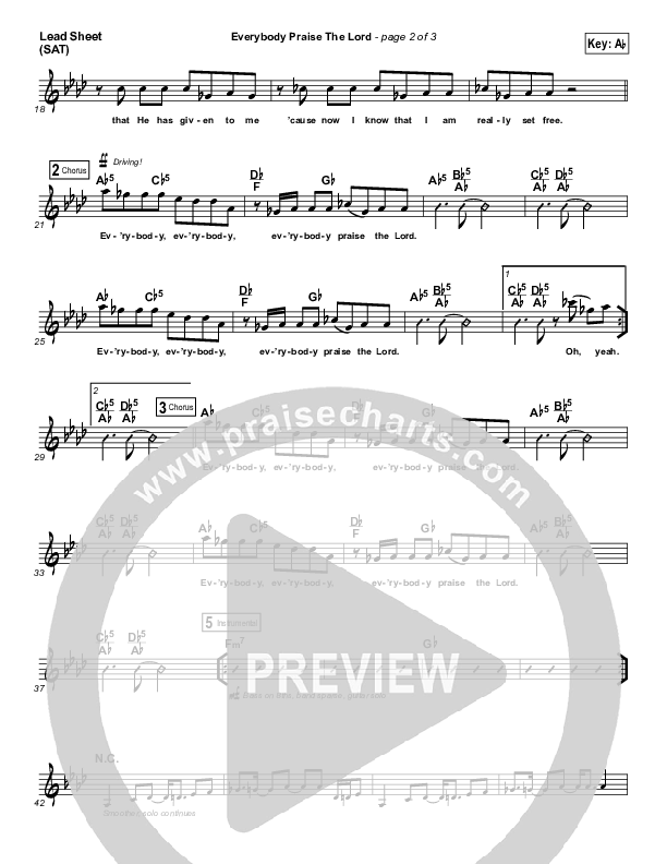 Everybody Praise The Lord Lead (SAT) (Lincoln Brewster)
