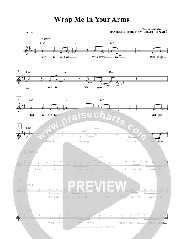 Wrap Me In Your Arms Lead Sheet (Freddy Rodriguez)