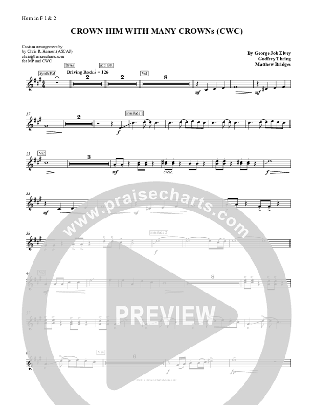 Crown Him With Many Crowns French Horn 1/2 (Nate Marialke)